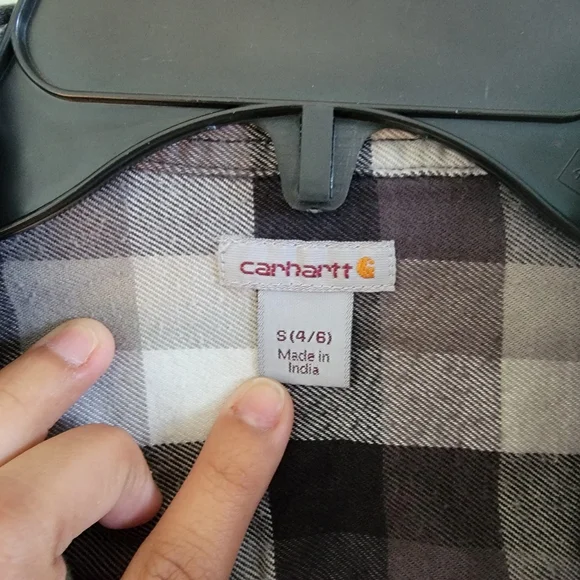 ‼️Sold‼️Carhartt black and white flannel shirt - Picture 5 of 5